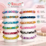 Sparkle Glass Beads for Bracelet Making Kit | Dual Shade, 335 Beads, 8mm, 12 Colours - Image 4