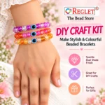 Sparkle Glass Beads for Bracelet Making Kit – Dual Tone - 335 Beads, 10 Charms & 15 Evil Eye Beads - Image 6