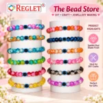 Sparkle Glass Beads for Bracelet Making Kit – Dual Tone - 335 Beads, 10 Charms & 15 Evil Eye Beads - Image 7