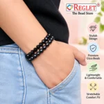 Black Glass Beads for Bracelet Making Kit | 290 Pcs, 8mm & 6mm - Image 5