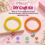 Disk Shaped Glass Beads for Bracelet Making Kit – 480 Beads, 10 Charms & 15 Evil Eye Beads - Image 3