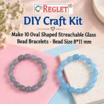 Oval Shaped Glass Beads for Bracelet Making Kit – 160 Pcs, 8 Colours, 11 × 8mm | REGLET - Image 3