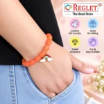 Oval Shaped Glass Beads for Bracelet Making Kit – 160 Beads, 10 Charms & 15 Evil Eye Beads - Image 4