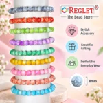 Marble Glass Beads for Bracelet Making Kit – 250 Pcs, 9 Colours, 8mm | REGLET - Image 5