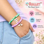 Marble Glass Beads for Bracelet Making Kit – 250 Beads, 10 Charms & 15 Evil Eye Beads - Image 4