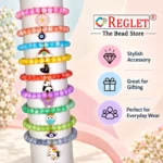 Marble Glass Beads for Bracelet Making Kit – 250 Beads, 10 Charms & 15 Evil Eye Beads - Image 5