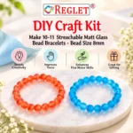 Matt Glass Beads for Bracelet Making Kit – 250 Pcs, 9 Colours, 8mm - Image 3