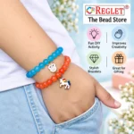 Matt Glass Beads for Bracelet Making Kit – 250 Beads, 10 Charms & 15 Evil Eye Beads - Image 4