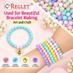 Pastel Glass Beads for Bracelet Making – 225 Pcs, 8mm Multicolour Jewellery Kit - Image 3