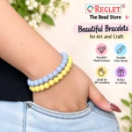 Pastel Glass Beads for Bracelet Making – 225 Pcs, 8mm Multicolour Jewellery Kit - Image 4