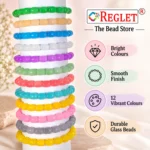 Cylinder Glass Beads for Bracelet Making Kit – 215 Pcs, 12 Colours, 11 × 8mm - Image 5