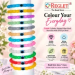 Cylinder Glass Beads for Bracelet Making Kit – 215 Beads, 10 Charms & 15 Evil Eye Beads - Image 8