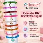 Crystal Glass Beads for Bracelet Making Kit – 250 Pcs, 9 Colours, 8mm - Image 4