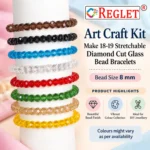 Diamond Cut Crystal Glass Beads for Bracelet Making Kit – 480 Pcs, 12 Colours, 8mm - Image 5