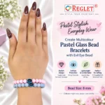Pastel Glass Beads for Bracelet Making Kit – 225 Beads, 10 Charms & 15 Evil Eye Beads - Image 6