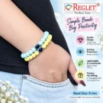 Pastel Glass Beads for Bracelet Making Kit – 225 Beads, 10 Charms & 15 Evil Eye Beads - Image 7