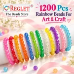 Rainbow Crystal Beads for Bracelet Making Kit – 1200 Pcs, 12 Colours, 8mm | REGLET - Image 3