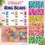 Ring Crystal Beads for Bracelet Making Kit – 1200 Pcs, 10mm × 4mm, 180g - Image 3