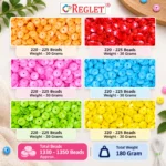 Sequin Beads for Bracelet Making Kit – 1350 Pcs, 6 Colours, 6mm, 180g - Image 2