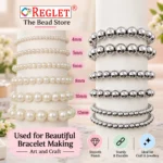 Off-White and Silver Pearl Beads for Jewellery Making Kit – 3600 Pcs, 6 Sizes - Image 3