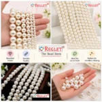 Off-White and Silver Pearl Beads for Jewellery Making Kit – 3600 Pcs, 6 Sizes - Image 4